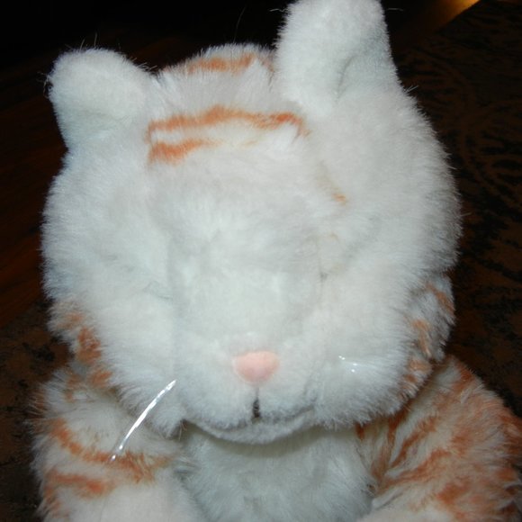 OSHKO Rare Lying Sleeping Tabby Cat Stuff Animal Plush - Picture 4 of 7